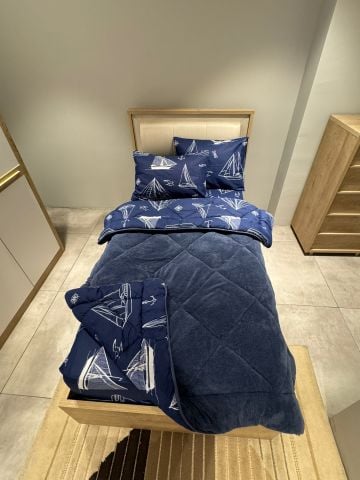 Tek Kişilik Welsoft Pufidik Uyku Seti Lacivert Marine