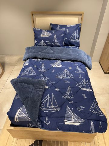 Tek Kişilik Welsoft Pufidik Uyku Seti Lacivert Marine
