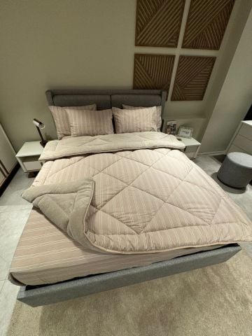 Çift Kişilik Welsoft Pufidik Uyku Seti Naturel Series Bej (Lastikli Çarşaflı)