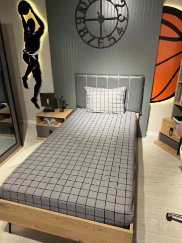 Tek Kişilik Welsoft Pufidik Uyku Seti Füme Kare