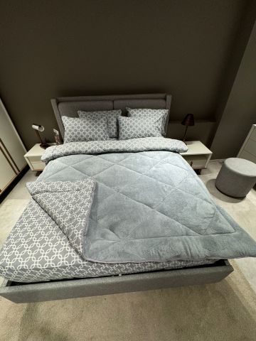 Çift Kişilik Welsoft  Pufidik Uyku Seti Gri Zincir (Lastikli Çarşaflı)