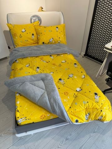 Tek Kişilik Welsoft Pufidik Uyku Seti Uzay Sarı