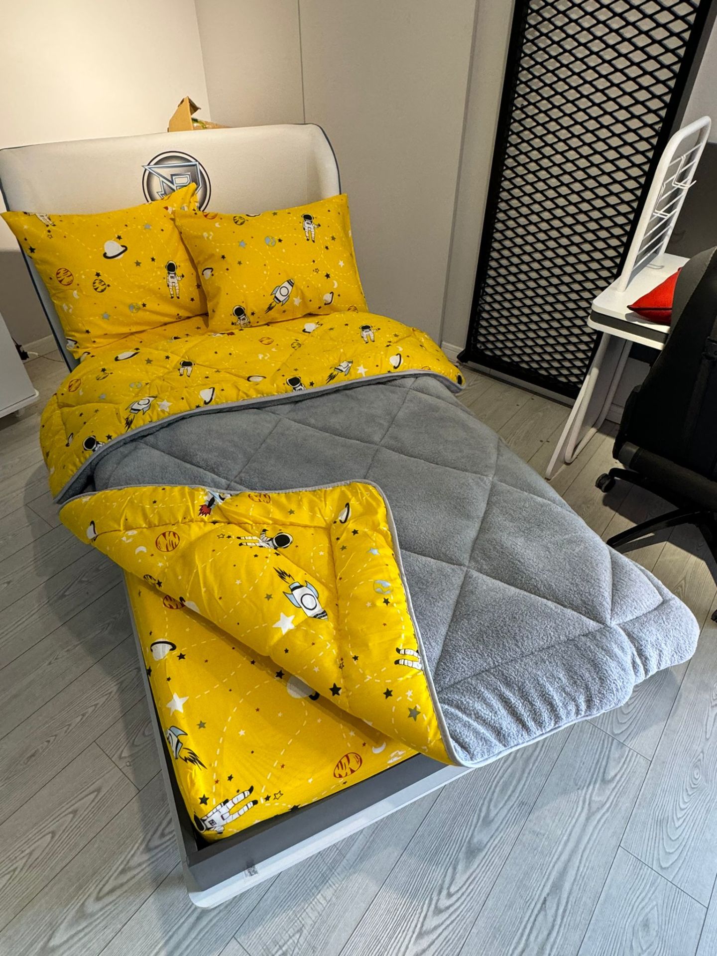 Tek Kişilik Welsoft Pufidik Uyku Seti Uzay Sarı