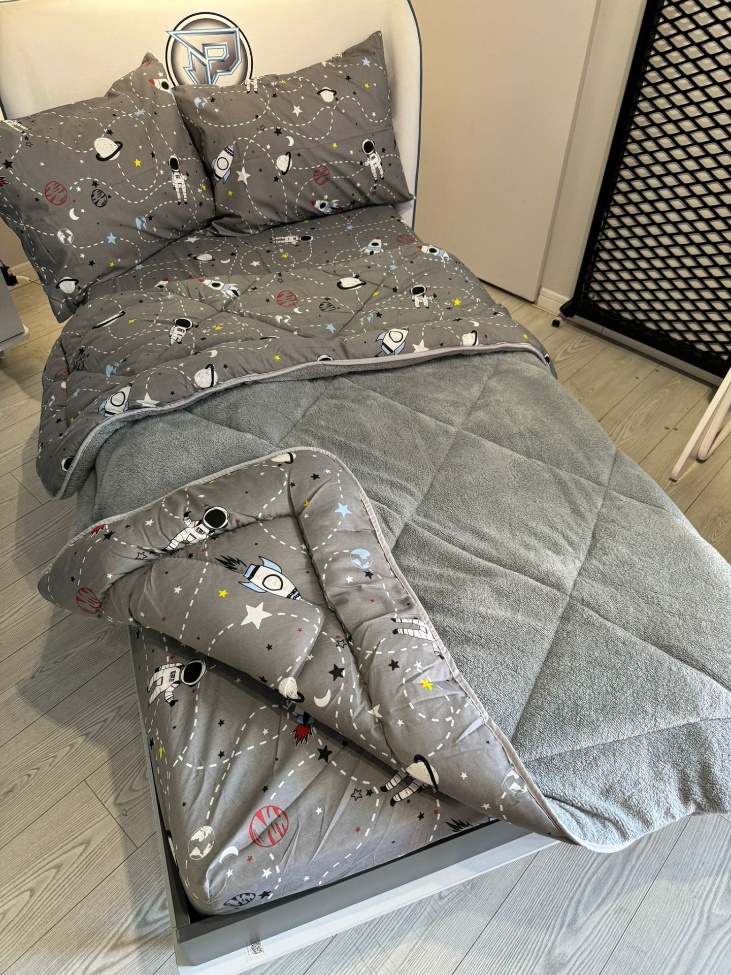 Tek Kişilik Welsoft Pufidik Uyku Seti Uzay Gri