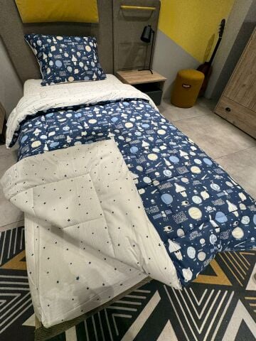 Tek Kişilik Ünlü Markaların Outlet Çarşaf Lastikli Uyku Seti Space