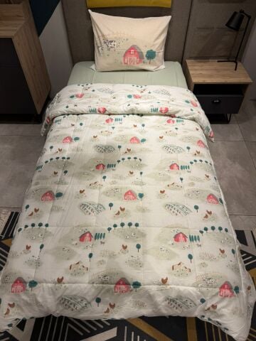 Tek Kişilik Ünlü Markaların Outlet Çarşaf Lastikli Uyku Seti Milka