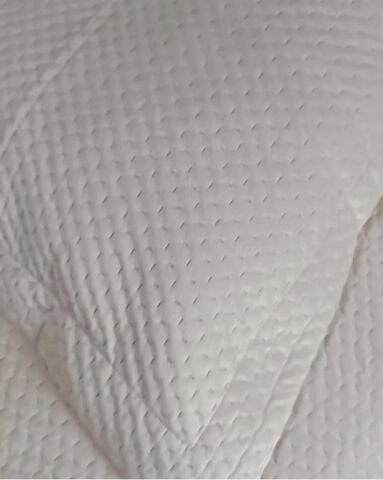 Kadife Puffy Battal Boy Çift Kişilik Yatak Örtüsü Seti Ekru
