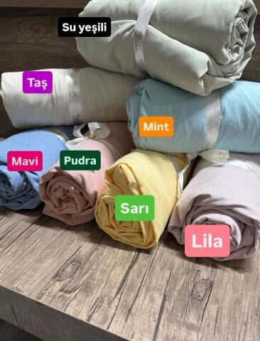 100x200 Kampanyalı %100 Pamuk Tek Kişilik Lastikli Çarşaf (2 Adet Renk Seçiniz )