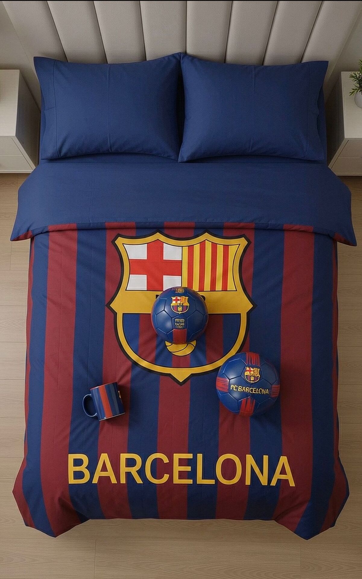 Outlet Tek Kişilik Nevresim Takımı ( Çarşafı Lastikli) Barcelona
