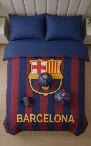 Outlet Tek Kişilik Nevresim Takımı ( Çarşafı Lastikli) Barcelona