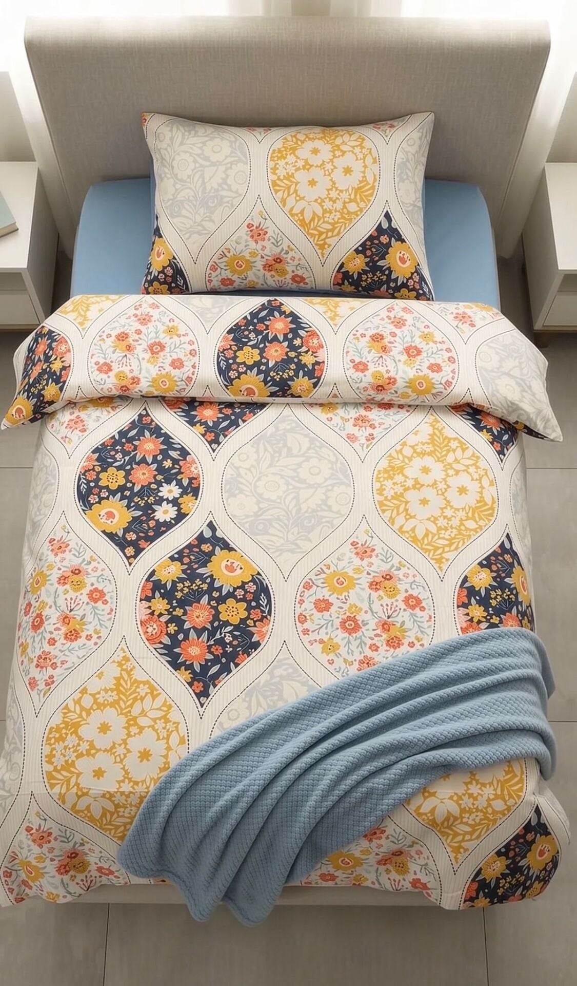 Outlet Tek Kişilik Nevresim Takımı ( Çarşafı Lastikli) Cozy