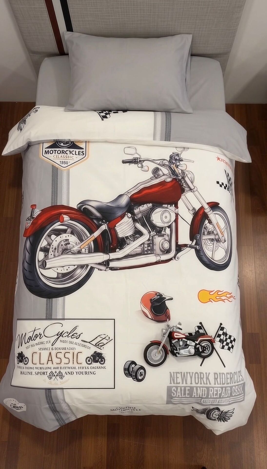 Outlet Tek Kişilik Nevresim Takımı ( Çarşafı Lastikli) Motor