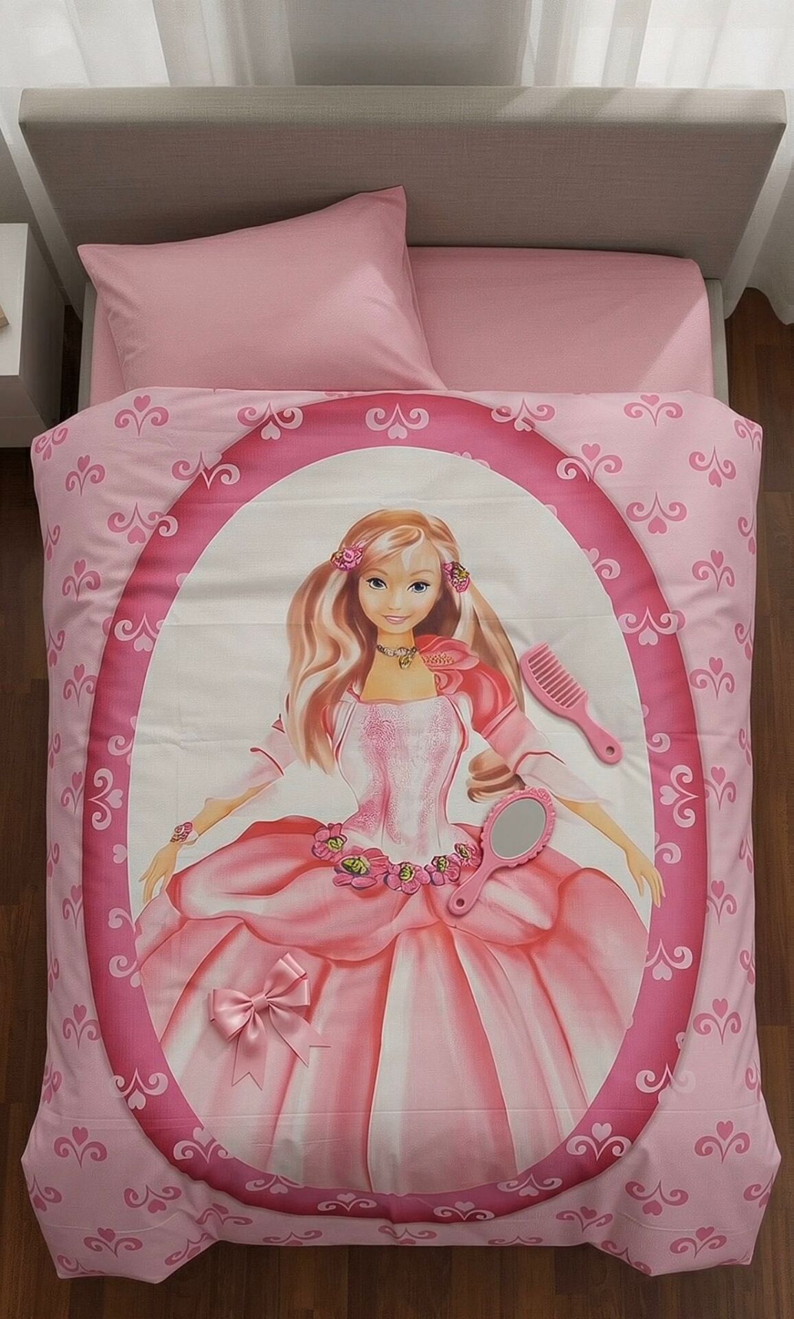Outlet Tek Kişilik Nevresim Takımı ( Çarşafı Lastikli) Prenses