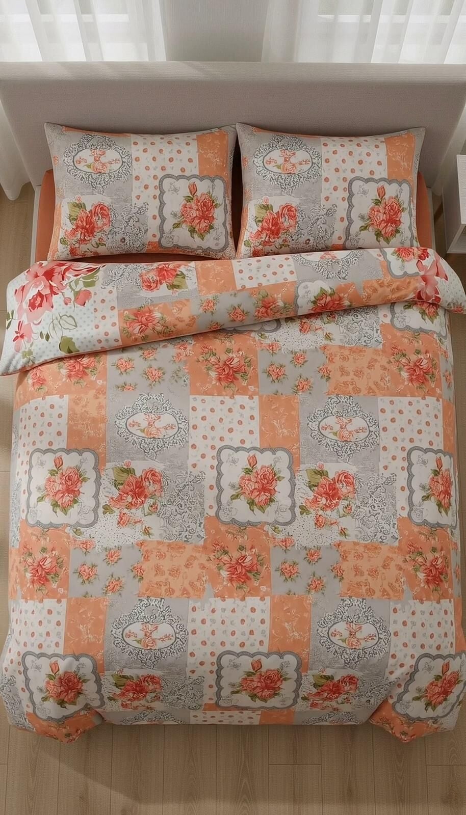 Ünlü Markaların Outlet Çift Kişilik Nevresim Takımı ( Çarşafı Düz) Santo