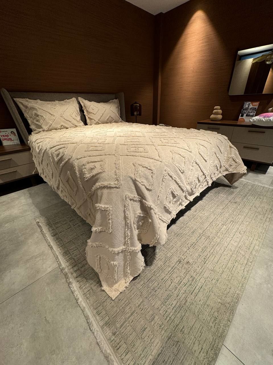 Violacasa Estiva Puffy Battal Boy Yatak Örtüsü Dailing Cappicuno