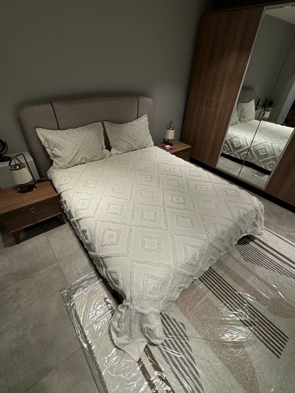 Violacasa Estiva Puffy Battal Boy Yatak Örtüsü Dailing Ekru