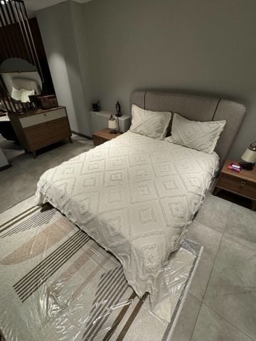 Violacasa Estiva Puffy Battal Boy Yatak Örtüsü Dailing Ekru