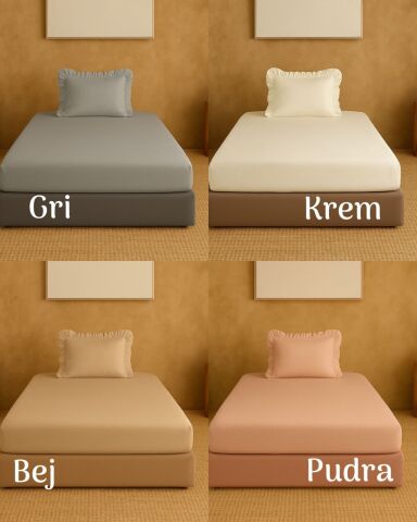Tek Kişilik Prıvate Fırfırlı Lastikli Çarşaf Seti (2 adet) 120x200