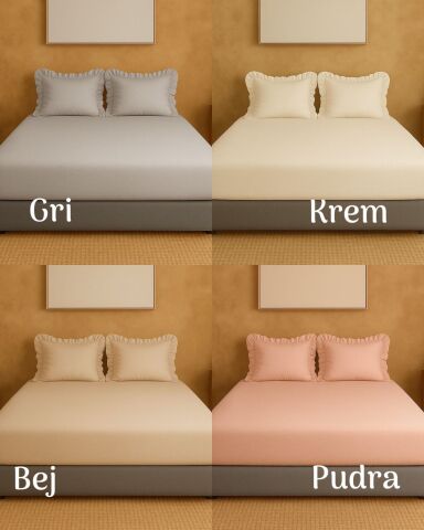 Çift Kişilik Prıvate Fırfırlı Lastikli Çarşaf Seti (2adet) 160x200