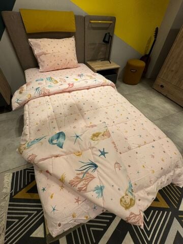 Tek Kişilik Ünlü Markaların Outlet Çarşaf Lastikli Uyku Seti Deniz Kızı