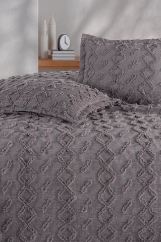 Violacasa Estiva Puffy Battal Boy Yatak Örtüsü Antrasit Jaqua