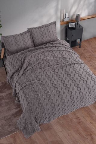 Violacasa Estiva Puffy Battal Boy Yatak Örtüsü Antrasit Jaqua