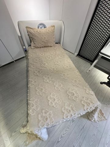 Violacasa Estiva Puffy Tek Kişilik Yatak Örtüsü Papatya Cappicuno