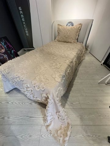 Violacasa Estiva Puffy Tek Kişilik Yatak Örtüsü Papatya Cappicuno