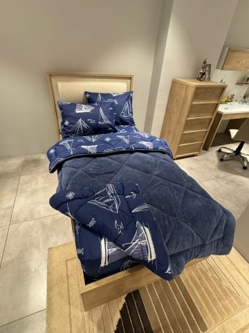 Tek Kişilik Welsoft Pufidik Uyku Seti Lacivert Marine