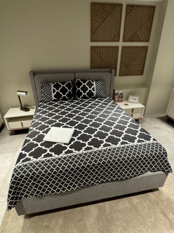 Marka Outlet Nevresim Takımı  ( Lastikli Çarşaf) Çift Kişilik Black Cloud