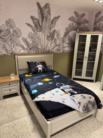 Marka Outlet Tek kişilik Nevresim Takımı (Lastikli Çarşaflı)  Astronot