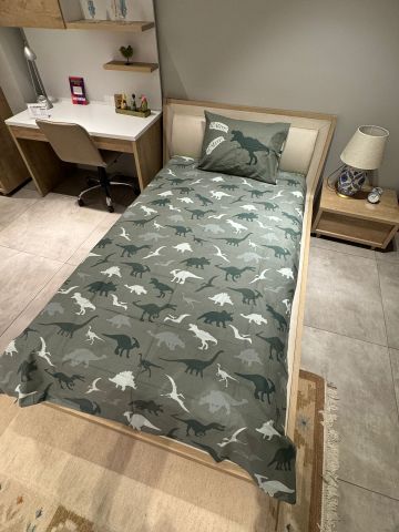 Outlet Tek Kişilik Nevresim Takımı ( Çarşafı Lastikli) Dinazor