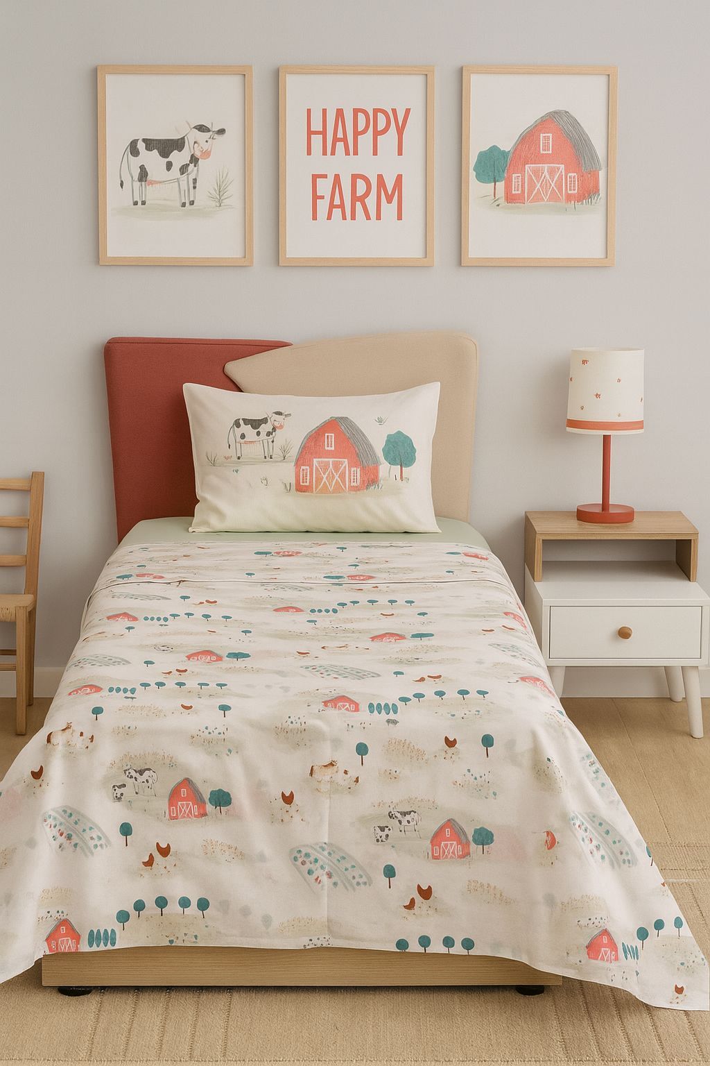 Marka Outlet Tek kişilik Nevresim Takımı (Lastikli Çarşaflı) Milka