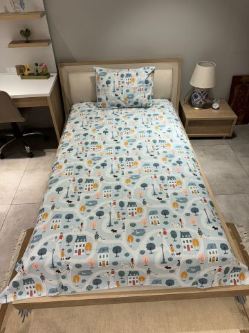 Marka Outlet Tek kişilik Nevresim Takımı (Lastikli Çarşaflı) Fishers