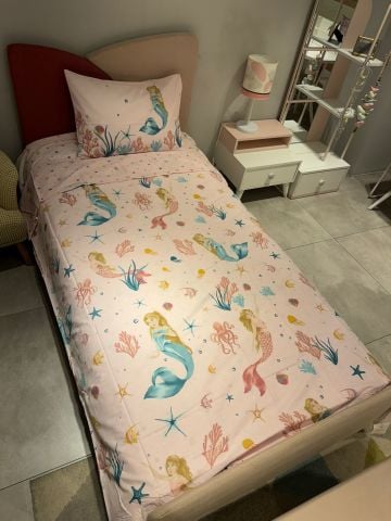 Ünlü Markaların Tek kişilik Nevresim Takımı Deniz Kızı ( outlet )