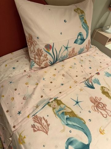 Ünlü Markaların Tek kişilik Nevresim Takımı Deniz Kızı ( outlet )