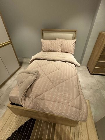 Tek Kişilik Welsoft Pufidik Uyku Seti Naturel Series Bej