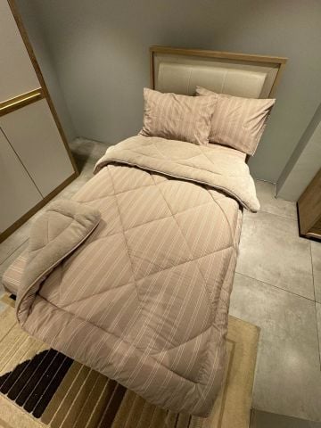 Tek Kişilik Welsoft Pufidik Uyku Seti Naturel Series Bej