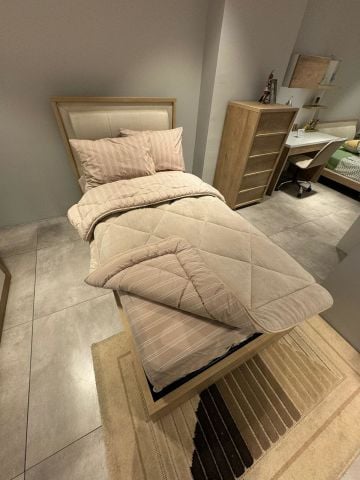 Tek Kişilik Welsoft Pufidik Uyku Seti Naturel Series Bej
