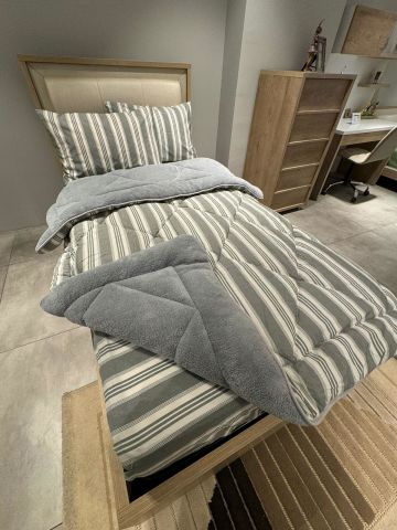 Tek Kişilik Welsoft Pufidik Uyku Seti Naturel Series Gri