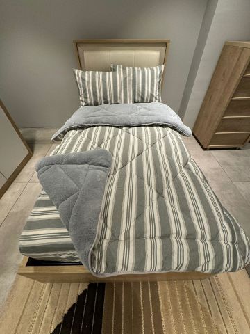 Tek Kişilik Welsoft Pufidik Uyku Seti Naturel Series Gri