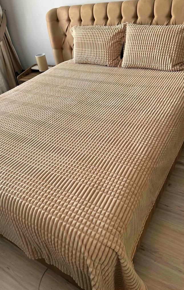 Merinos Modern Line Çift Kişilik Battaniye Seti Cappicuno