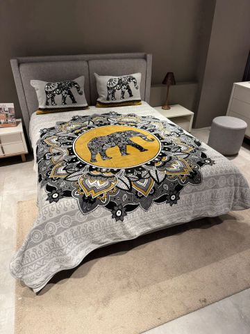 Merinos Relax Çift Kişilik Battaniye Seti Ozzy Gri