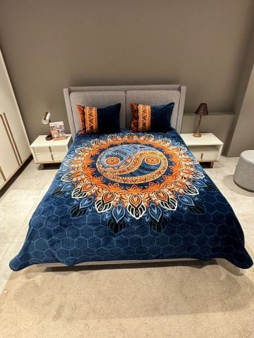 Merinos Relax Çift Kişilik Battaniye Seti İva Petrol