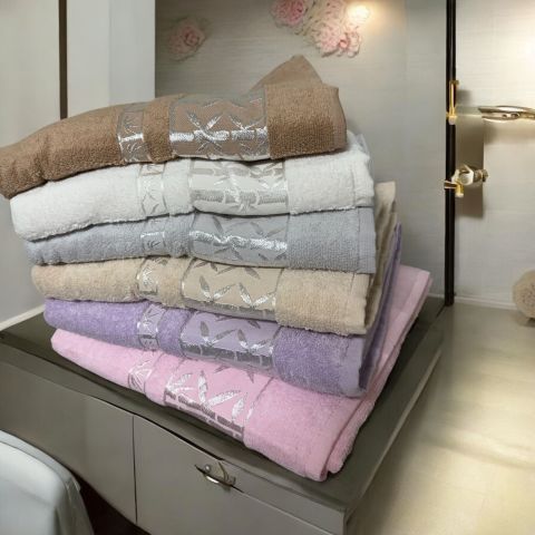 Bamboo Battal Boy  Asorti Banyo Havlusu 6'lı