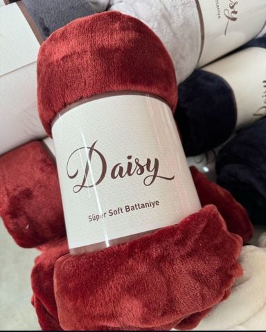 Daisy Çift Kişilik Süper Soft Yumoş Battaniye ( 7 Renk Seçeneği)