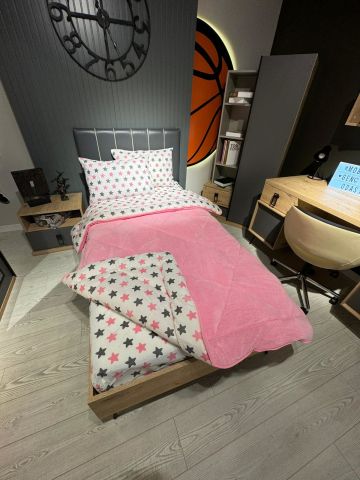 Tek Kişilik Welsoft Pufidik Uyku Seti Pembe Yıldız