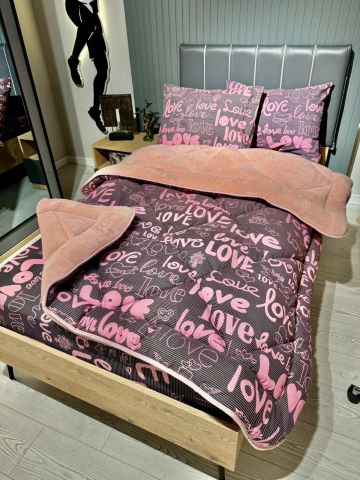 Tek Kişilik Welsoft Pufidik Uyku Seti Pudra Love