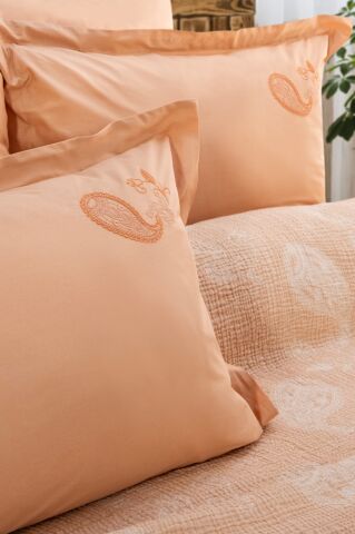 Battal Boy Müslin Yatak Örtüsü Seti %100 Pamuk Edna Somon