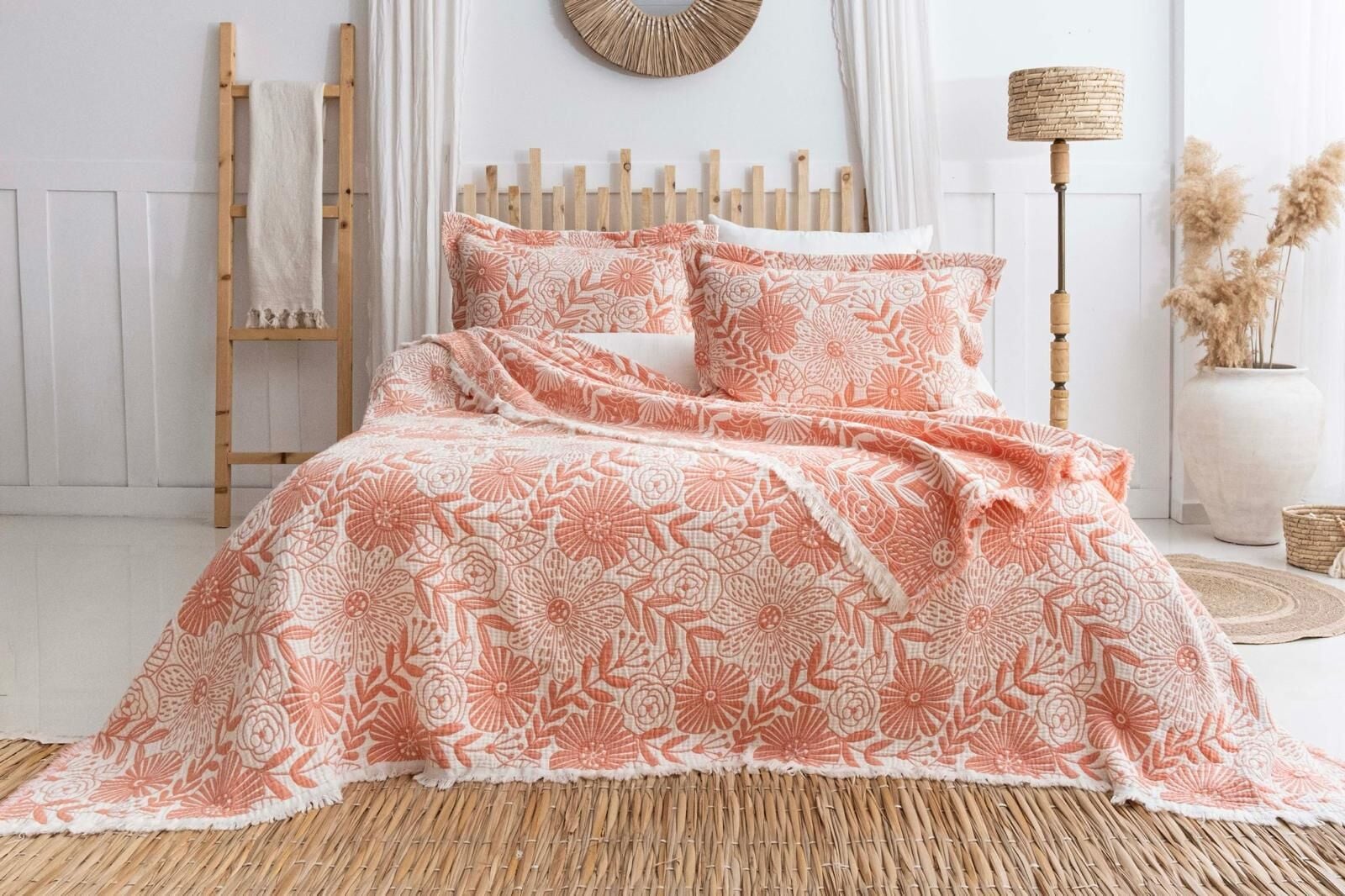 Battal Boy Müslin Yatak Örtüsü Seti Heaven Orange